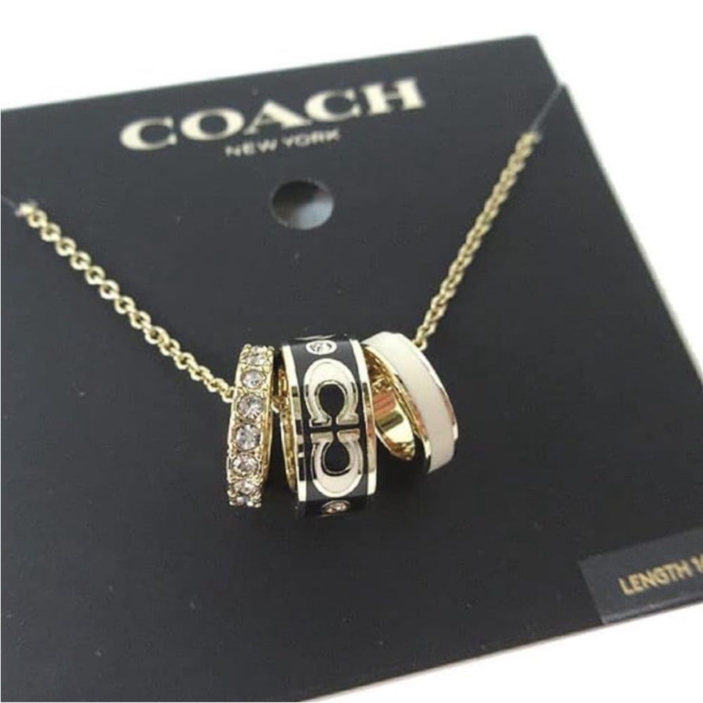 COACH Gold-Tone Pendant Necklace